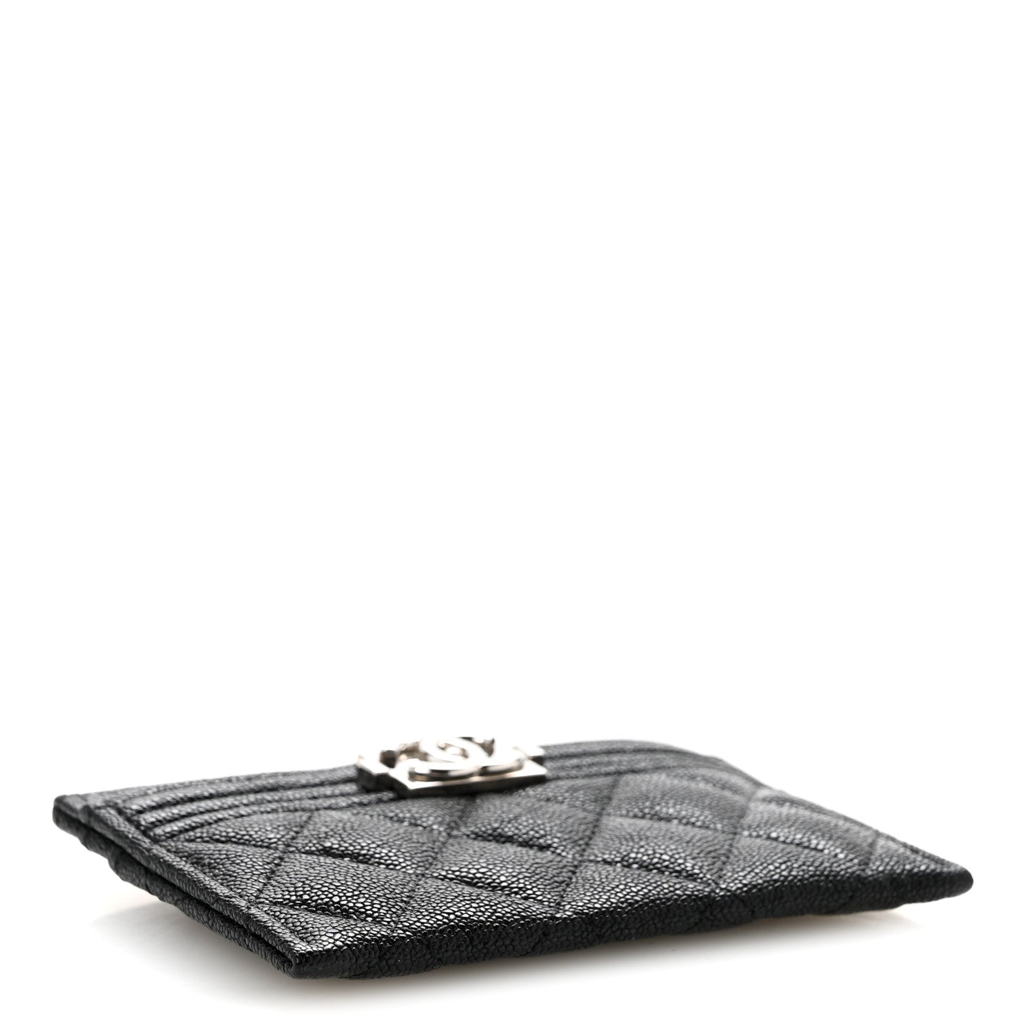 Chanel Caviar Quilted Boy Card Holder Black 4 of 10