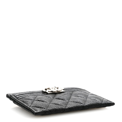 Chanel Caviar Quilted Boy Card Holder Black 4 of 10