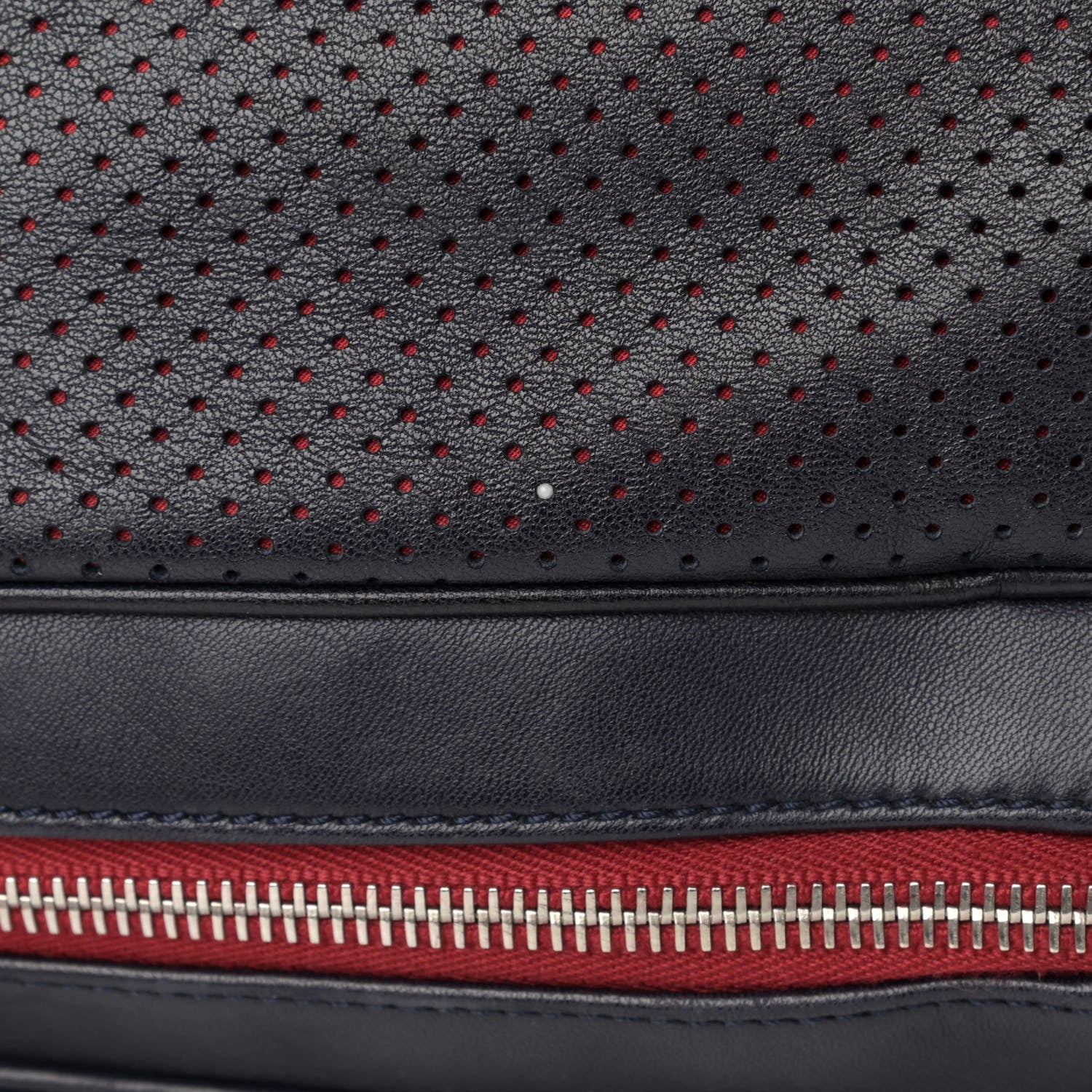 Chanel Lambskin Perforated Baseball Spirit Ligne Bag Navy 13 of 15