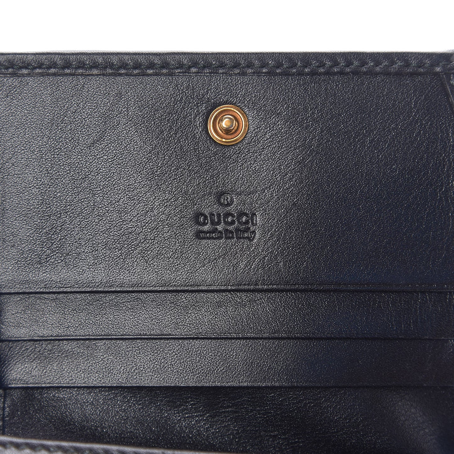 Calfskin Matelasse GG Marmont Card Case Wallet Black