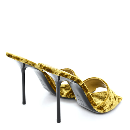 Saint Laurent Velvet Baliqua 105 Mule Sandals 38 Yellow 5 of 10