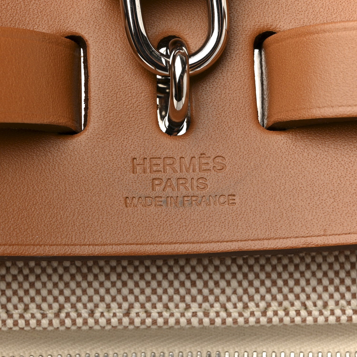 Hermes Vache Hunter Criss Viking Herbag a Dos Retourne Backpack Ecru Beige Naturel 7 of 12
