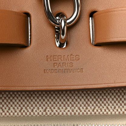 Hermes Vache Hunter Criss Viking Herbag a Dos Retourne Backpack Ecru Beige Naturel 7 of 12