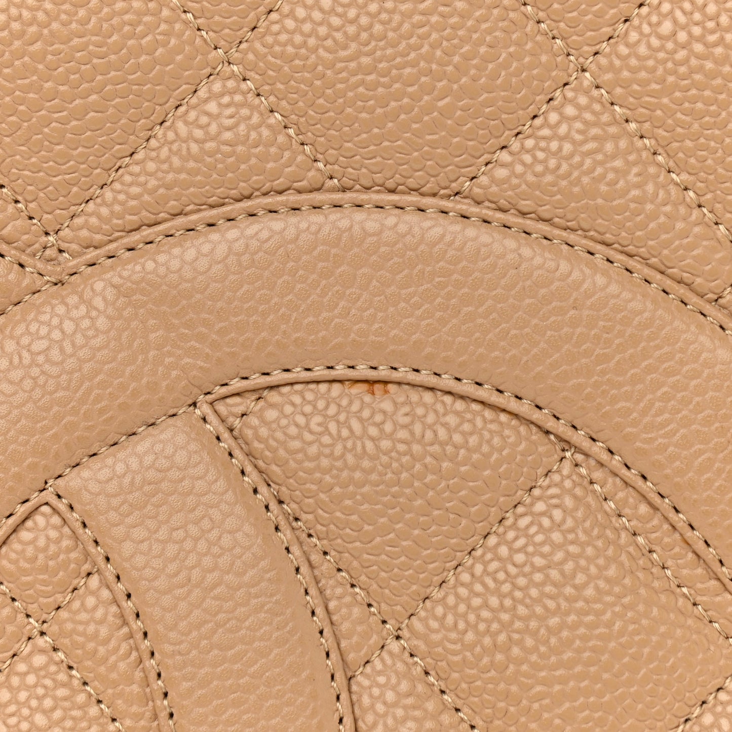 Caviar Quilted Medallion Tote Beige