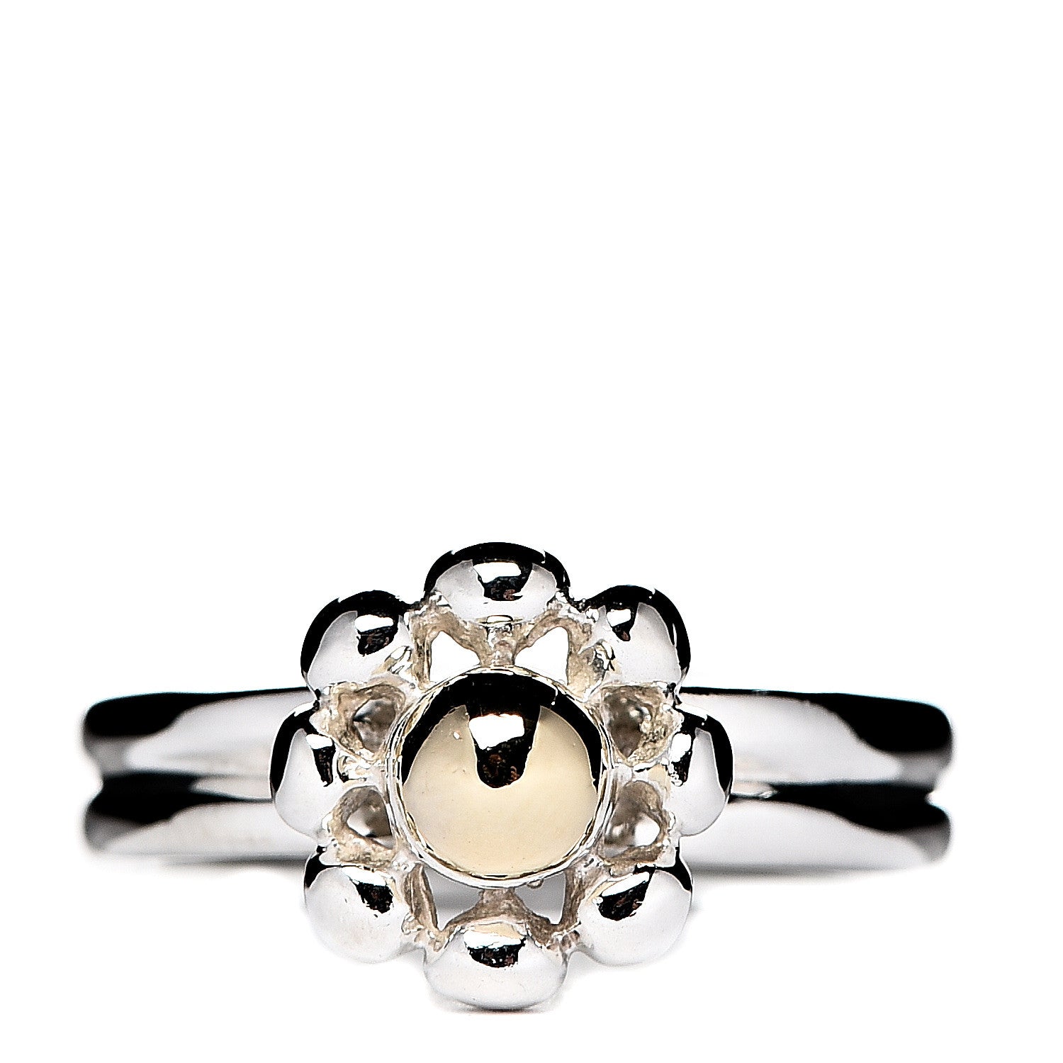 Tiffany Sterling Silver 18K Yellow Gold Paloma Picasso Jolie Flower Ring 1 of 5