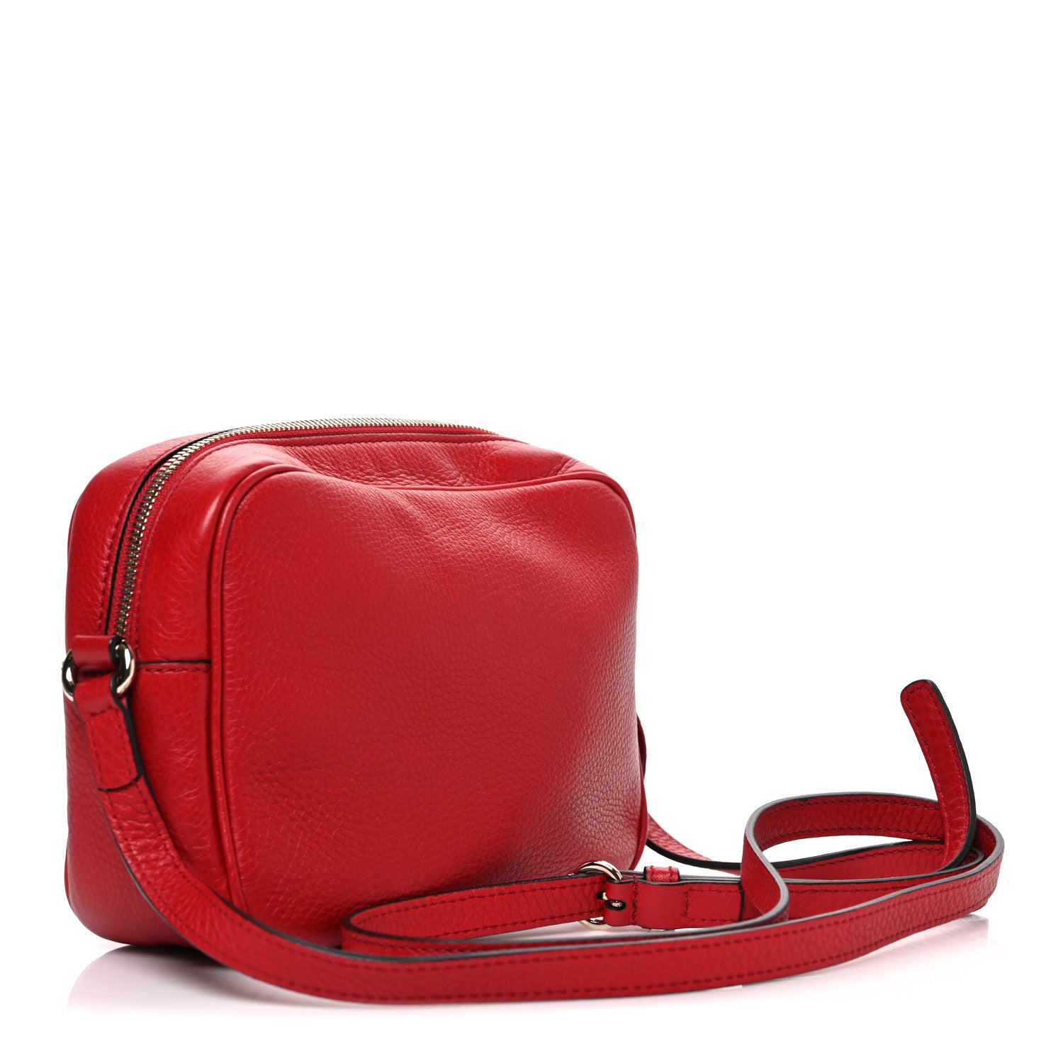 Gucci Pebbled Calfskin Small Soho Disco Bag Tabasco Red 3 of 10