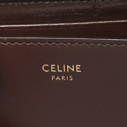 Celine Lambskin Quilted C Charm Zip Around Wallet Brown 6 of 9