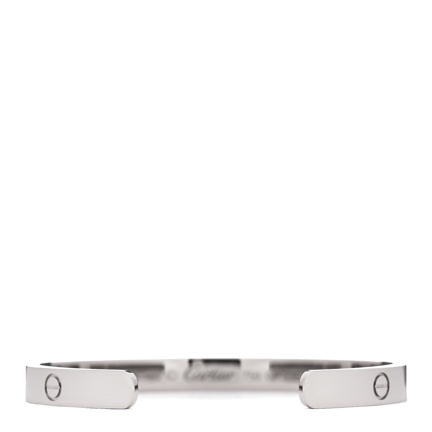Cartier 18K White Gold LOVE Cuff Bracelet 18 3 of 4