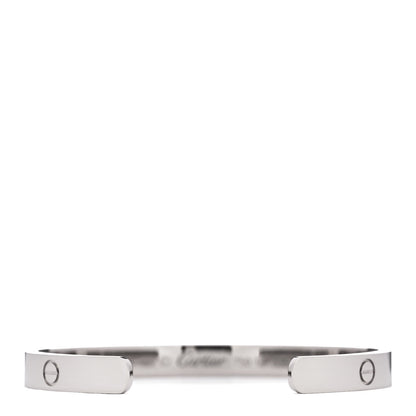 Cartier 18K White Gold LOVE Cuff Bracelet 18 3 of 4