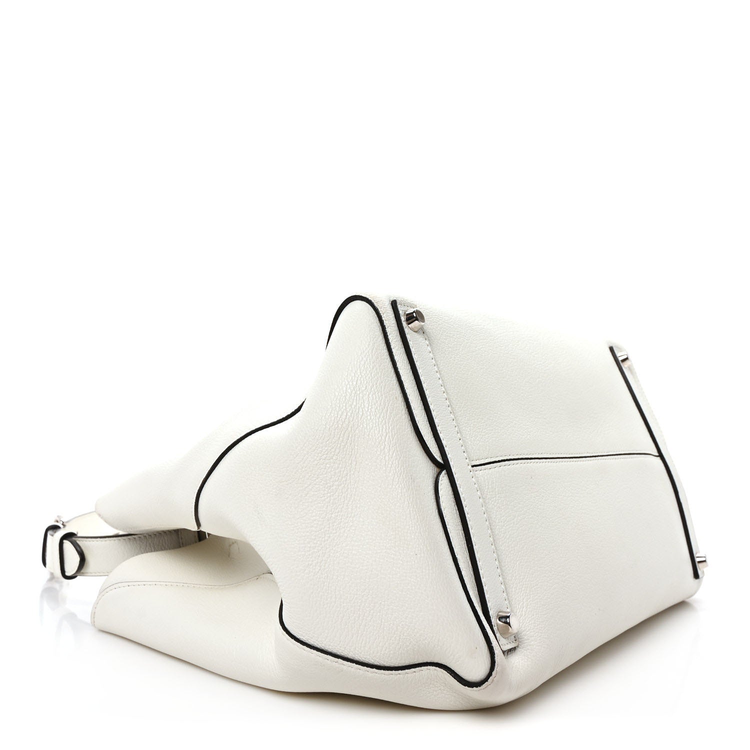 Christian Dior Supple Grained Calfskin Large Open Bar Tote White 4 of 10