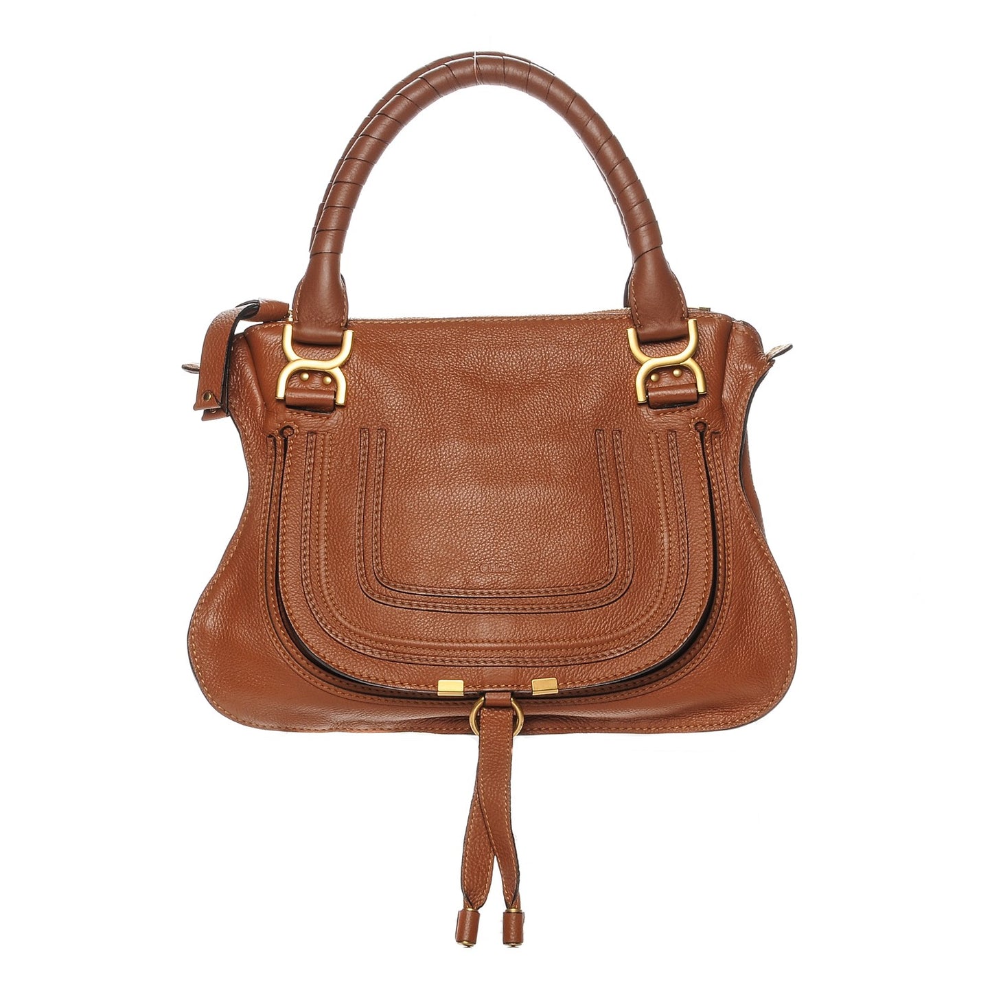Calfskin Medium Marcie Satchel Tan