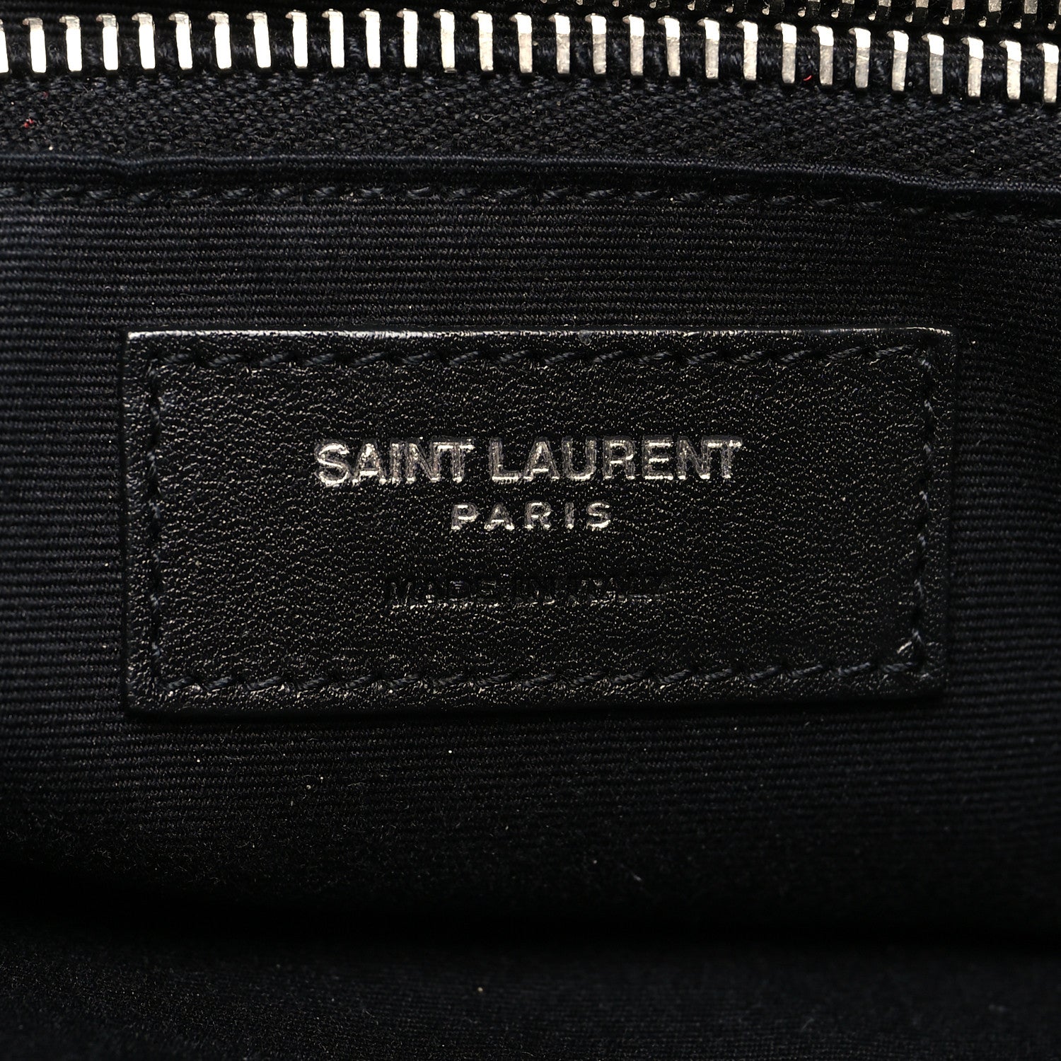 Saint Laurent Raffia Linen Calfskin Rive Gauche Tote Naturale Black 6 of 12
