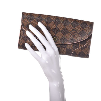Louis Vuitton Damier Ebene Caissa Wallet Rose Ballerine 2 of 8