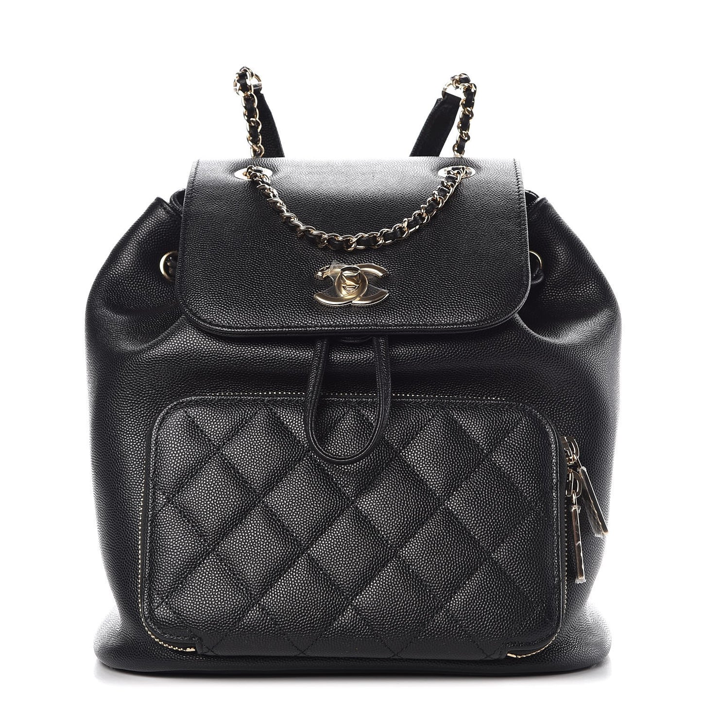Caviar Quilted Business Affinity Backpack Black