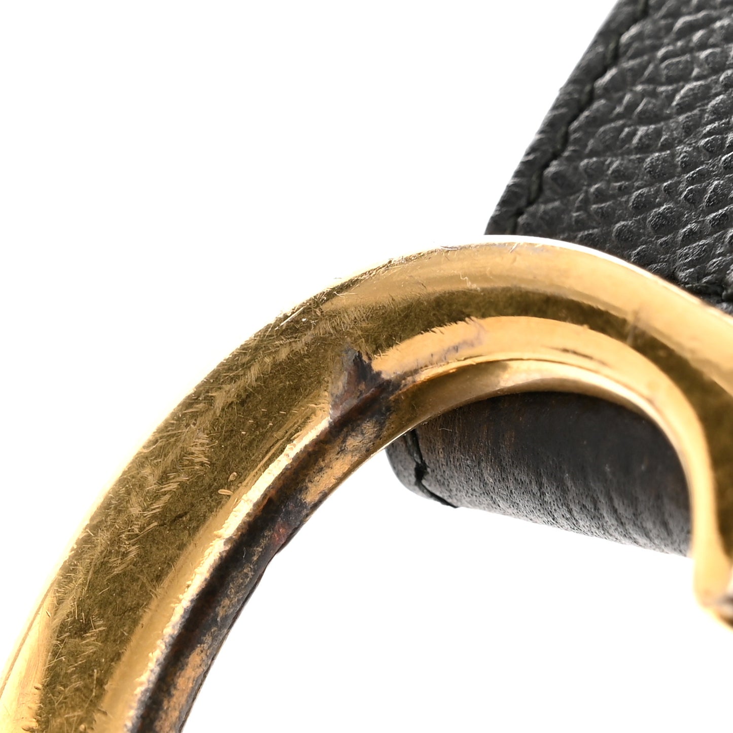 Grained Calfskin Saddle Bag Black