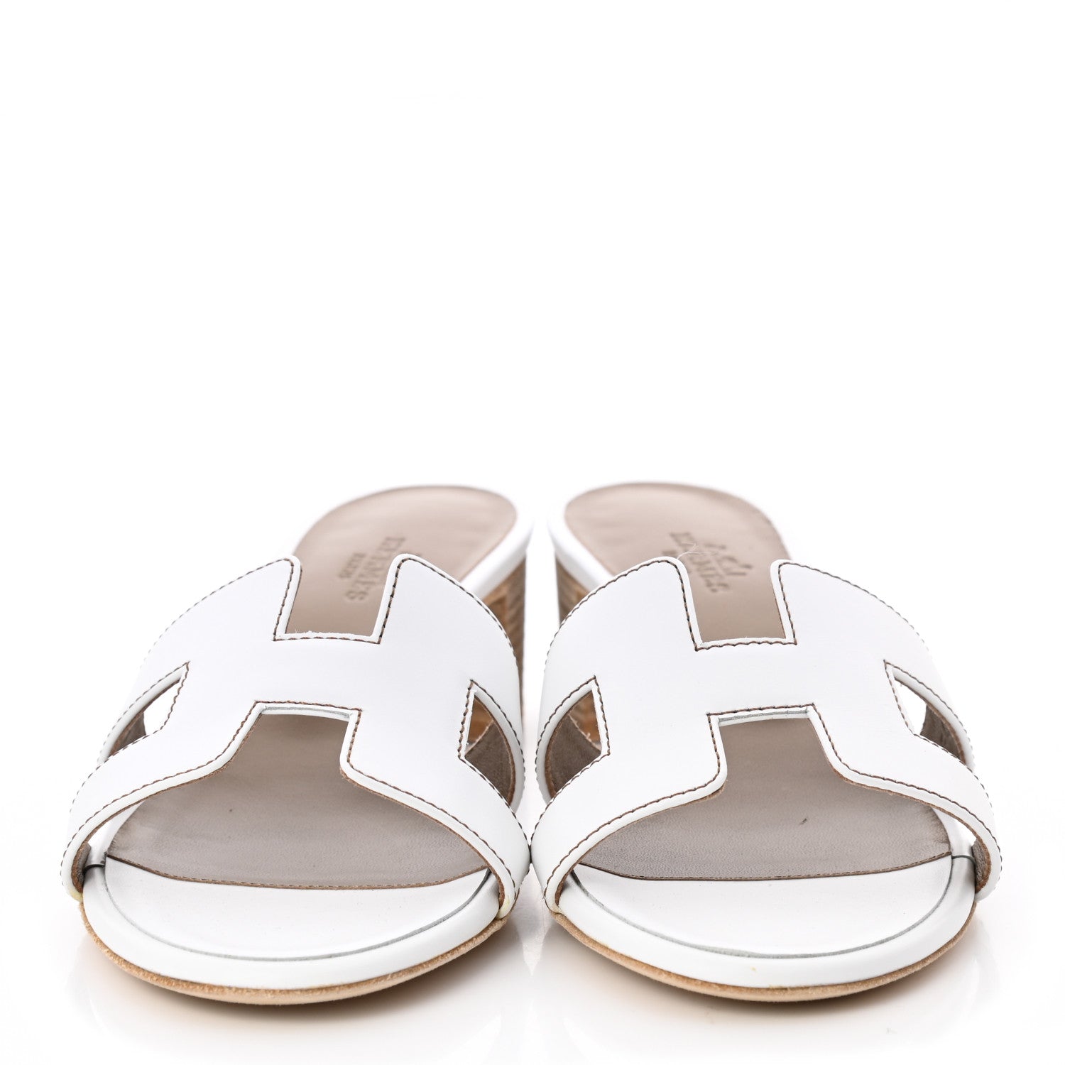Hermes Calfskin Oasis Sandals 36.5 White 2 of 8