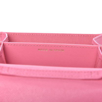 Chanel Caviar Quilted Flap Card Holder On Chain Pink 9 of 11