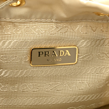 Prada Re-Nylon Saffiano Duet Bucket Crossbody Bag Deserto 6 of 9