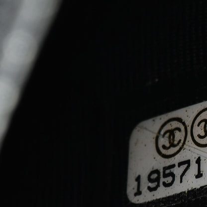 Chanel Glitter Calfskin Quilted Wallet on Chain WOC Black Silver 8 of 8