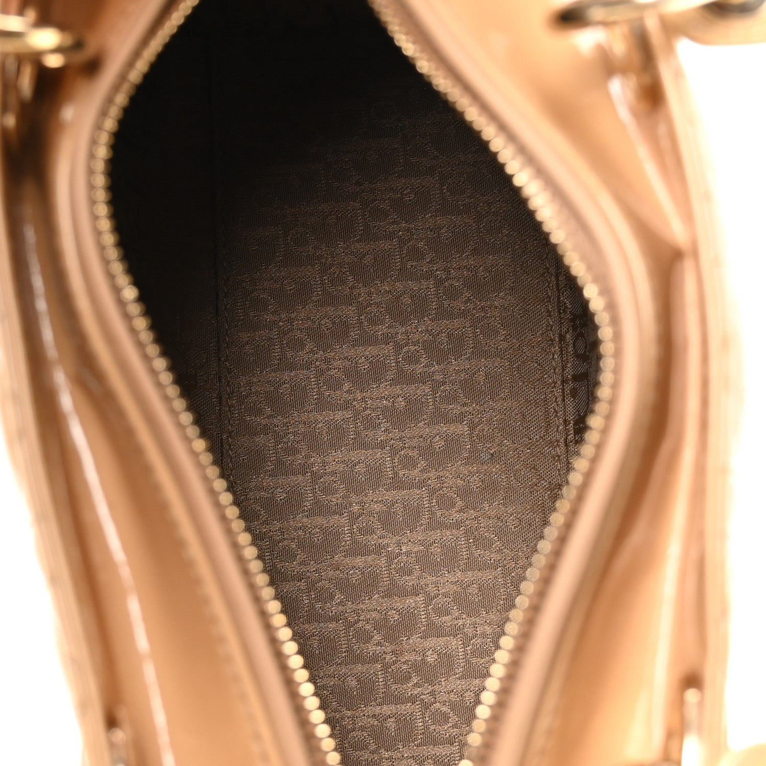 Christian Dior Patent Cannage Medium Lady Dior Beige 5 of 10
