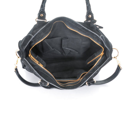 Balenciaga Baby Daim Gold Metallic Edge Hardware City Black 6 of 8