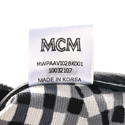 MCM Visetos Liz Shopper Tote Pouch Black 6 of 6
