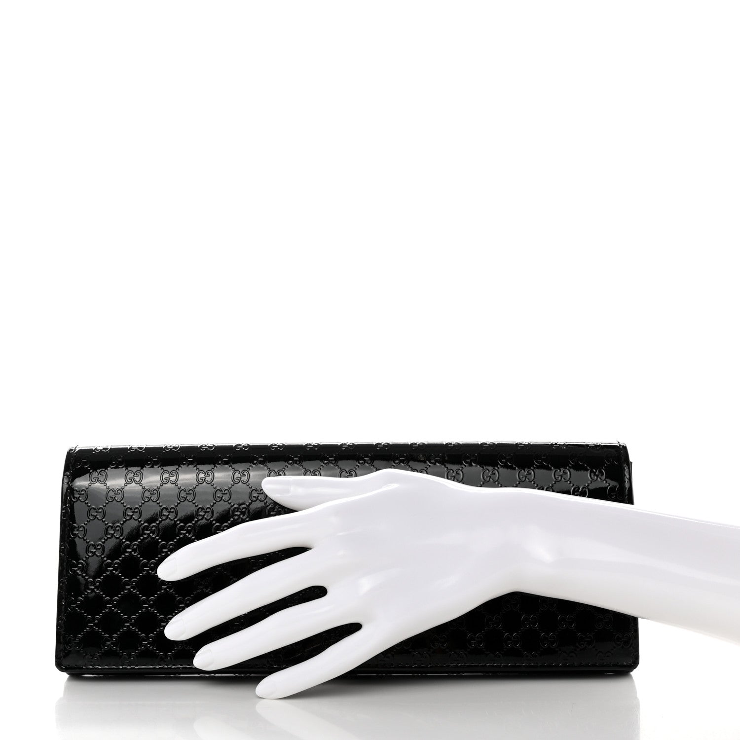 Gucci Patent Microguccissima Small Broadway Clutch Black 2 of 7