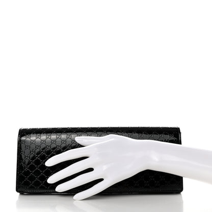 Gucci Patent Microguccissima Small Broadway Clutch Black 2 of 7