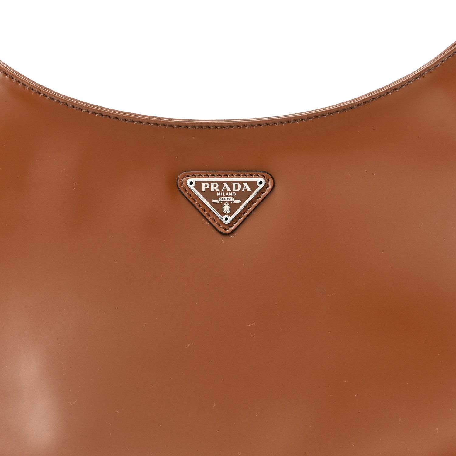 Prada Spazzolato Cleo Shoulder Bag Tobacco 7 of 9