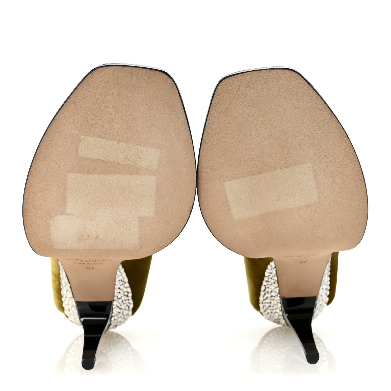 Jimmy Choo Velvet Crystal Bel 100 Pumps 37 Citrus 1776225