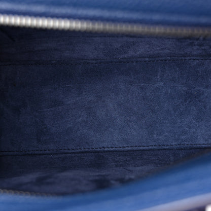 Celine Drummed Calfskin Nano Luggage Indigo 5 of 11