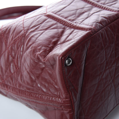 Chanel Aged Calfskin Large Shopping In Moscow Tote Burgundy 13 of 13