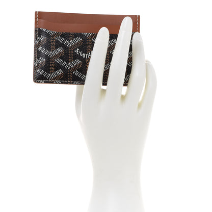 Goyard Goyardine Saint Sulpice Card Holder Black Gold 2 of 8