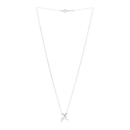 Tiffany Sterling Silver Paloma Picasso Graffiti X Pendant Necklace 3 of 5