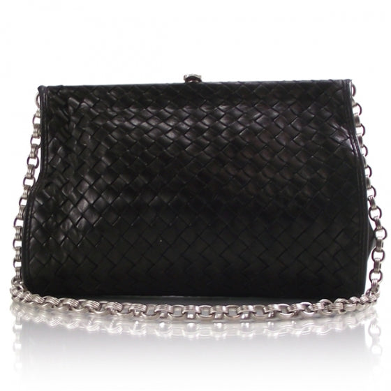 Bottega Veneta Leather Woven Chain Shoulder Bag 1 of 7
