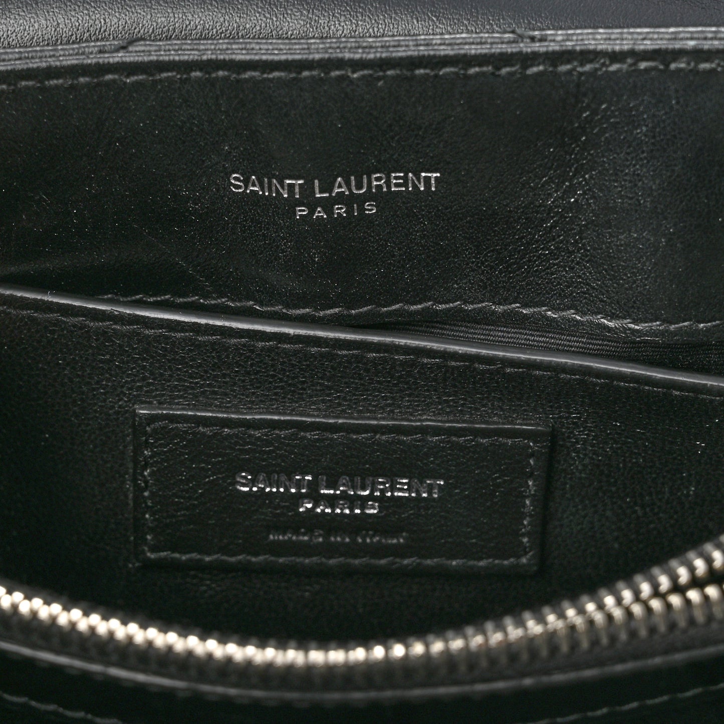 Calfskin Y Quilted Monogram Small Loulou Chain Satchel Black