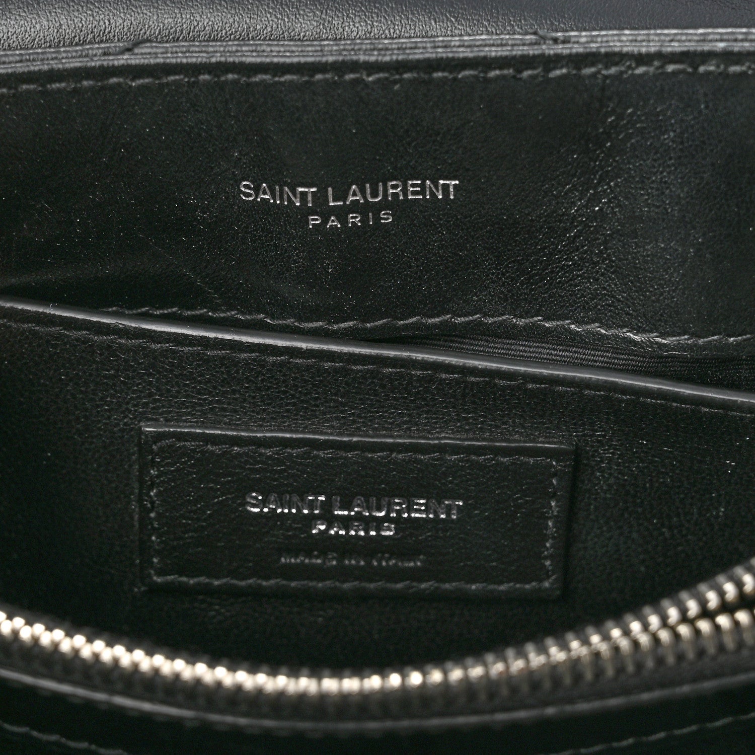 Saint Laurent Calfskin Y Quilted Monogram Small Loulou Chain Satchel Black 7 of 10