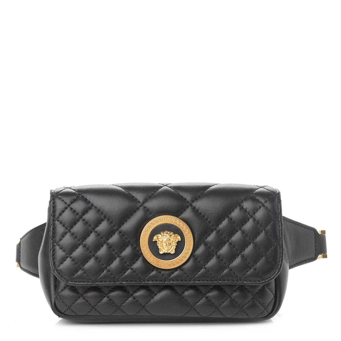 Nappa Barocco Quilted Icon Belt Bag Black