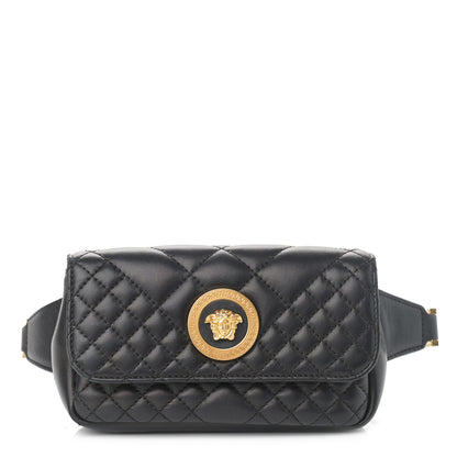 Versace Nappa Barocco Quilted Icon Belt Bag Black 1 of 10