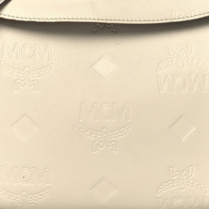MCM Calfskin Ottomar Small Aren Flap Hobo Oatmeal 7 of 11