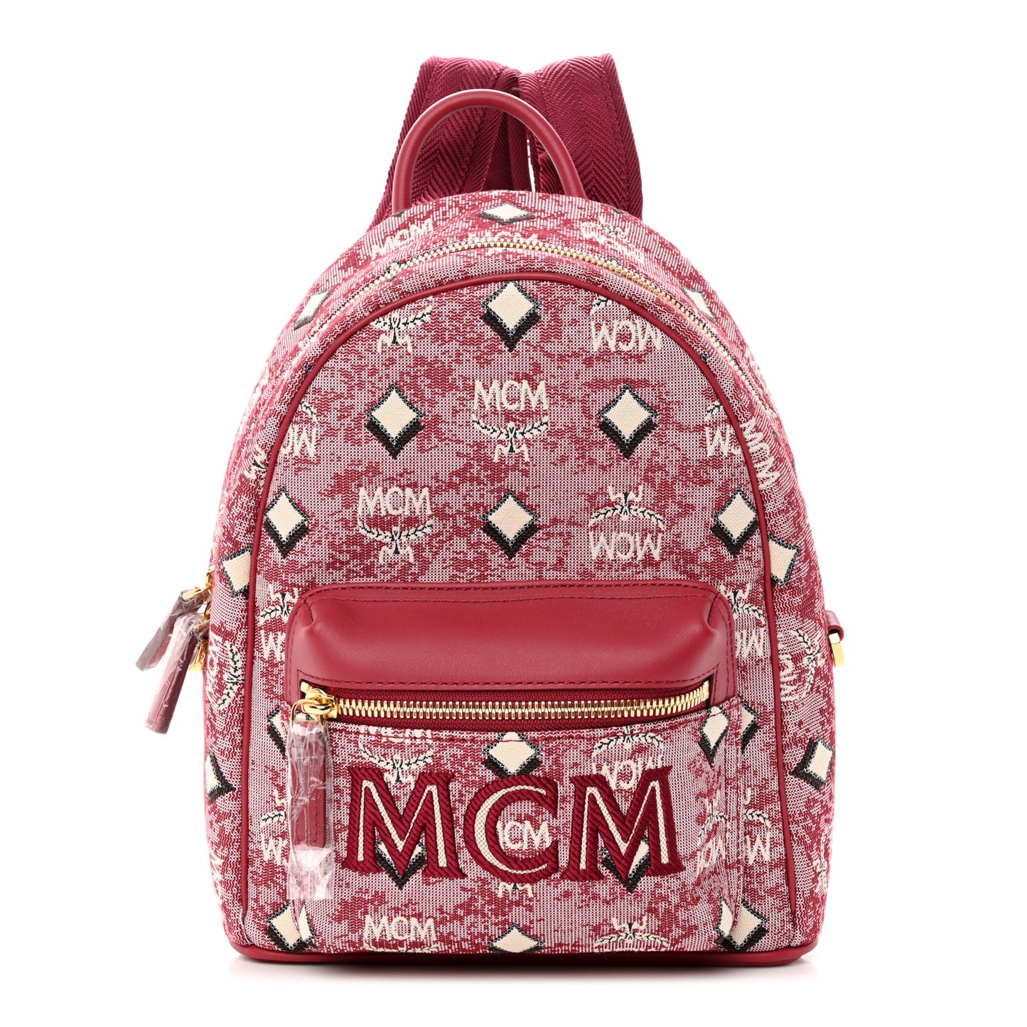 Vintage Jacquard Monogram Mini Backpack Red