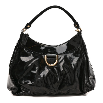 Gucci Patent Large D Ring Hobo Black 1 of 9