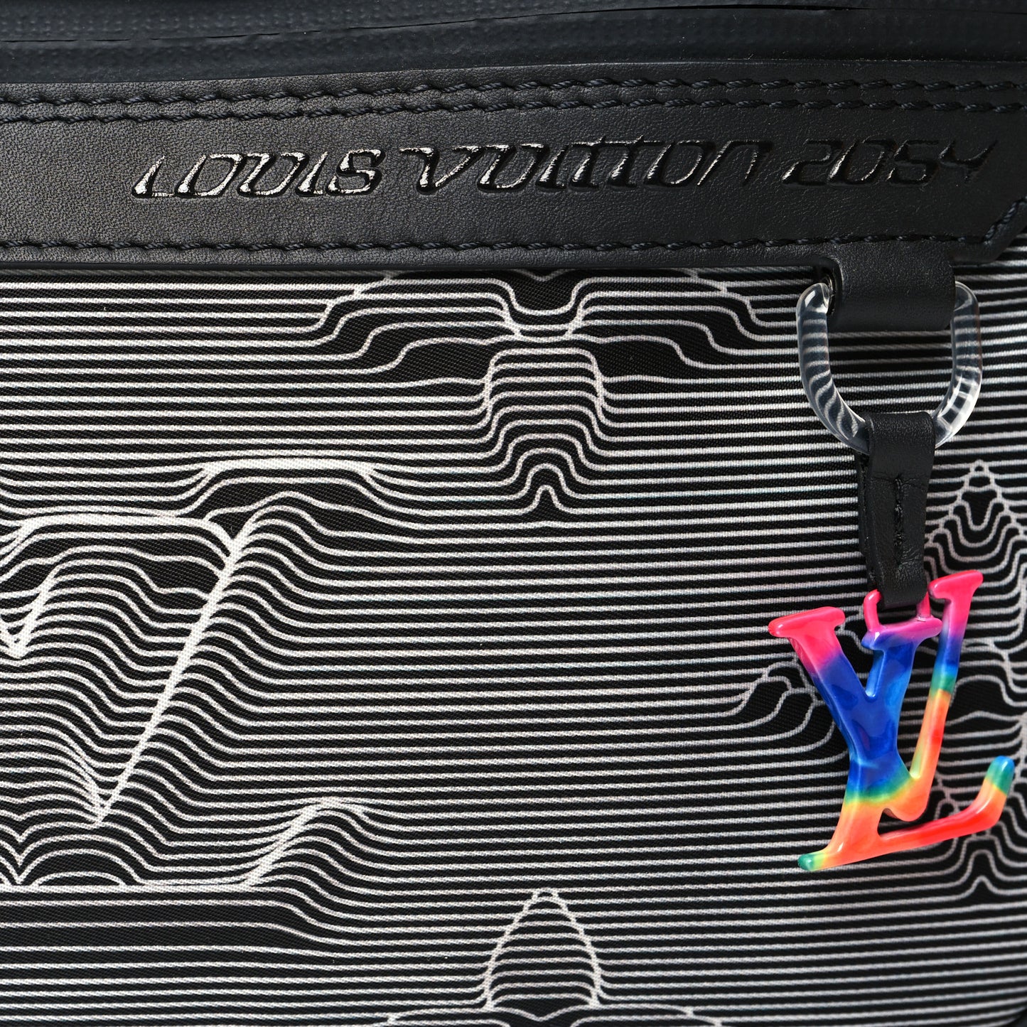 Calfskin Monogram 2054 Capsule Expandable Messenger Grey Black