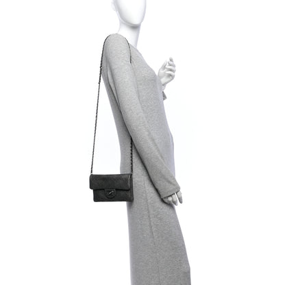 Chanel Iridescent Calfskin Crystal Mini Flap Crossbody Bag Gris Fonce 2 of 12