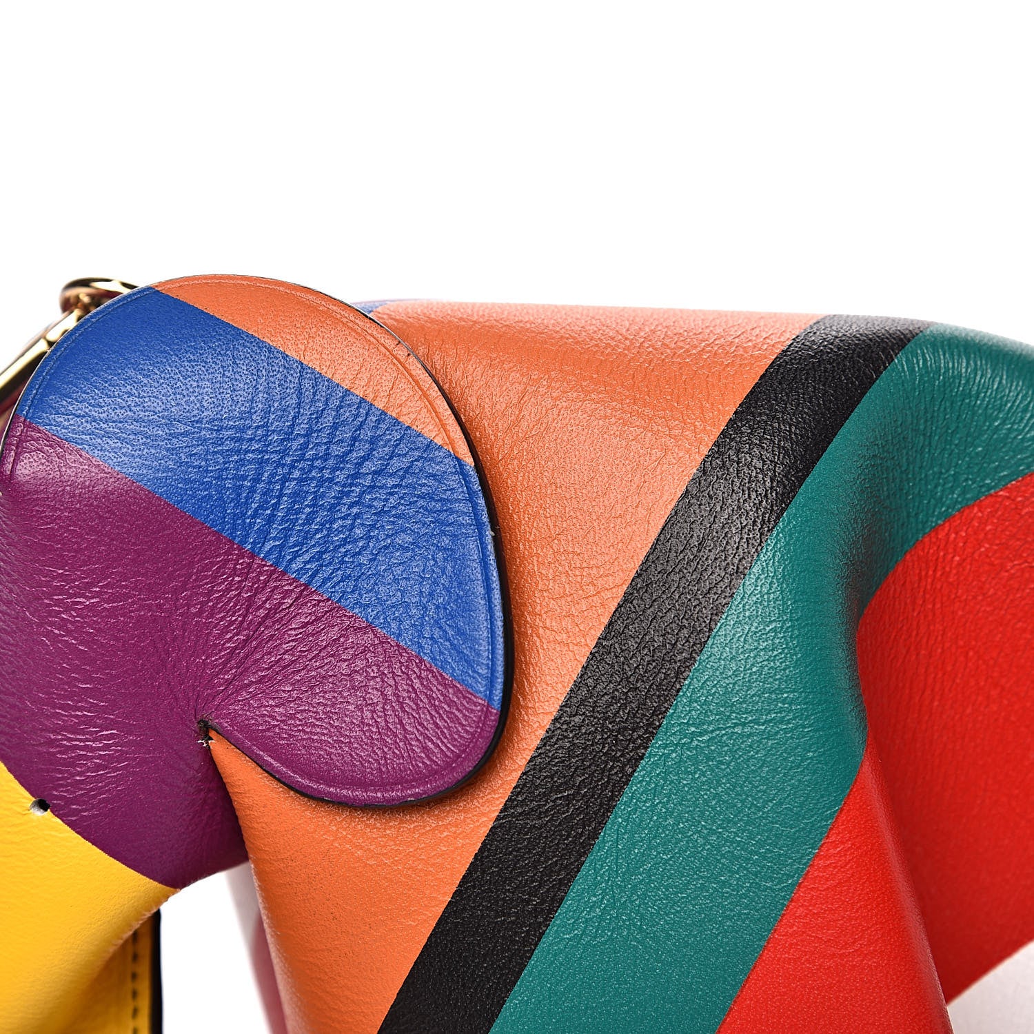 Loewe Calfskin Mini Striped Elephant Crossbody Bag Multicolor 6 of 7