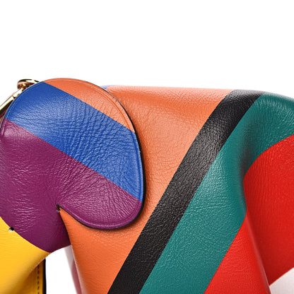 Loewe Calfskin Mini Striped Elephant Crossbody Bag Multicolor 6 of 7