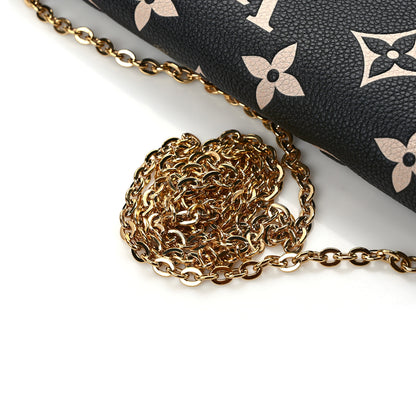 Louis Vuitton Empreinte Monogram Giant Felicie Pochette Black Beige 11 of 12
