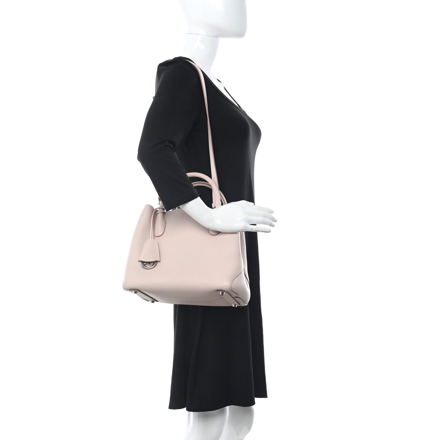 Christian Dior Supple Grained Calfskin Medium Open Bar Tote Rose Poudre 2 of 10