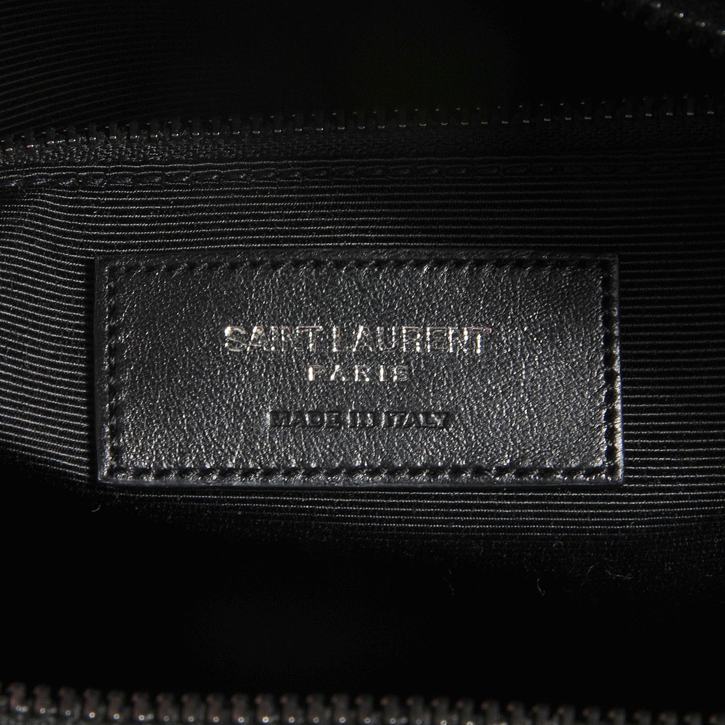 Sheepskin Matelasse Chevron Large Monogram Shopper Black