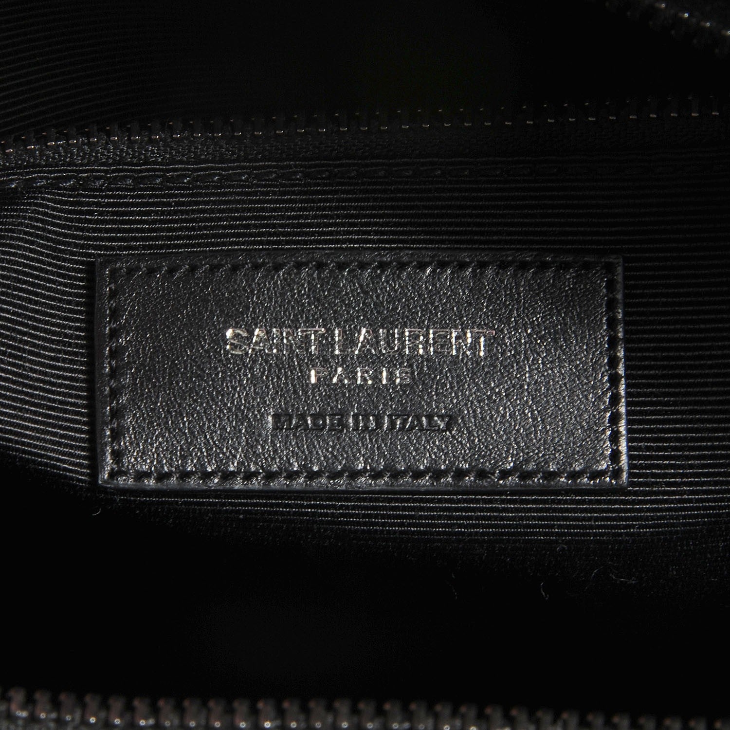 Saint Laurent Sheepskin Matelasse Chevron Large Monogram Shopper Black 6 of 9